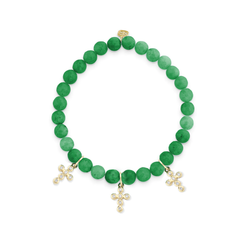 Trinity Cross Emerald Bracelet, Sydney Evan - RSVP Style