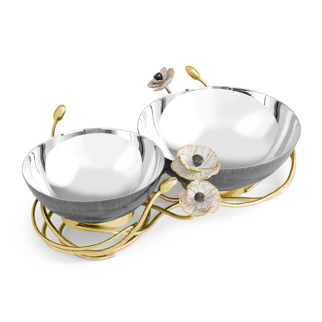 Anemone Double Dish, MICHAEL ARAM - RSVP Style Anemone Double Dish, MICHAEL ARAM - RSVP Style