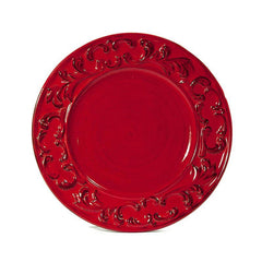 Baroque Red Dinner Plate - RSVP Style Baroque Red Dinner Plate - RSVP Style