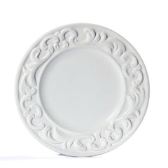 Baroque White Salad Plate - RSVP Style Baroque White Salad Plate - RSVP Style