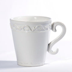 Baroque White Mug - RSVP Style Baroque White Mug - RSVP Style
