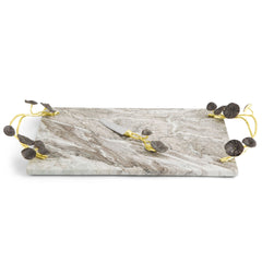 Monet's Garden Golden Sunset Large Cheese Board with Knife - RSVP Style Monet's Garden Golden Sunset Large Cheese Board with Knife - RSVP Style