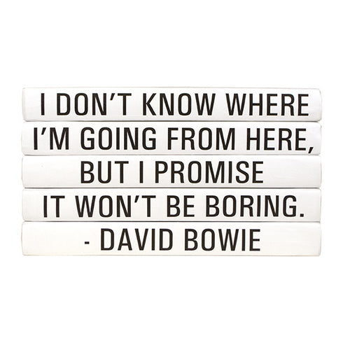Quotation Stacking Books- David Bowie - RSVP Style Quotation Stacking Books- David Bowie - RSVP Style