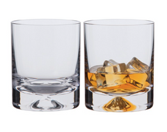 Crystal Dimple Old Fashioned Whiskey Glass Set of 2 - RSVP Style Crystal Dimple Old Fashioned Whiskey Glass Set of 2 - RSVP Style