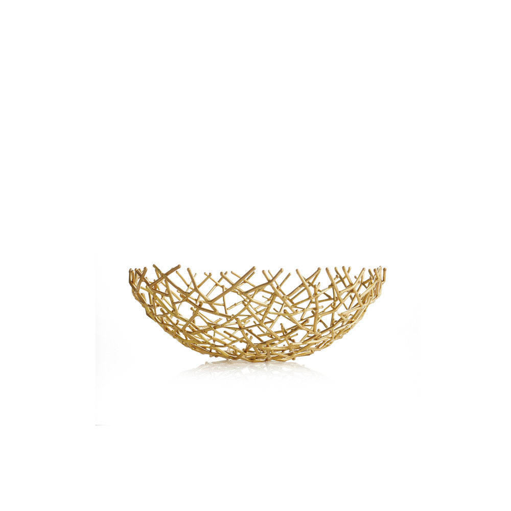 Thatch Bowl Gold | Medium - RSVP Style Thatch Bowl Gold | Medium - RSVP Style