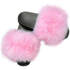 Pink POOF Fur Slides, RSVP Style - RSVP Style