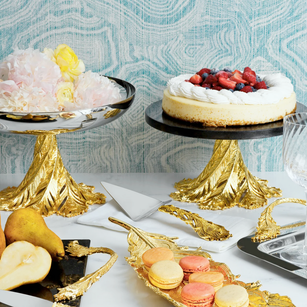 Plumes Cake Server, Michael Aram - RSVP Style Plumes Cake Server, Michael Aram - RSVP Style