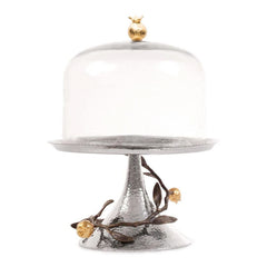 Pomegranate Pastry Dish with Dome - RSVP Style Pomegranate Pastry Dish with Dome - RSVP Style