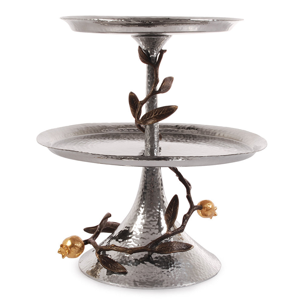 Pomegranate 2-Tier Etagere - RSVP Style Pomegranate 2-Tier Etagere - RSVP Style