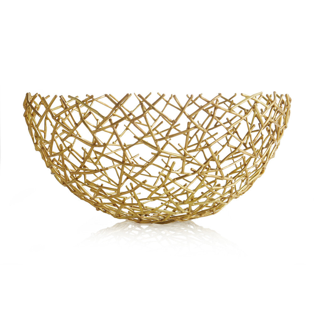 Thatch Bowl Gold | Large - RSVP Style Thatch Bowl Gold | Large - RSVP Style