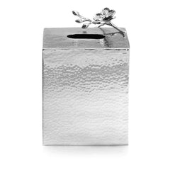 White Orchid Tissue Box Holder - RSVP Style White Orchid Tissue Box Holder - RSVP Style