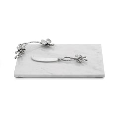 White Orchid Small Cheeseboard with Knife - RSVP Style White Orchid Small Cheeseboard with Knife - RSVP Style