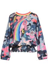 Rainbow Camo Dream Print Lounge Set, Hannah Banana - RSVP Style