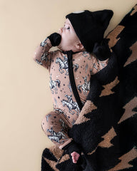 Bamboo Western Baby Zip Romper | Desert Cowboy, Lucky Panda Kids - RSVP Style