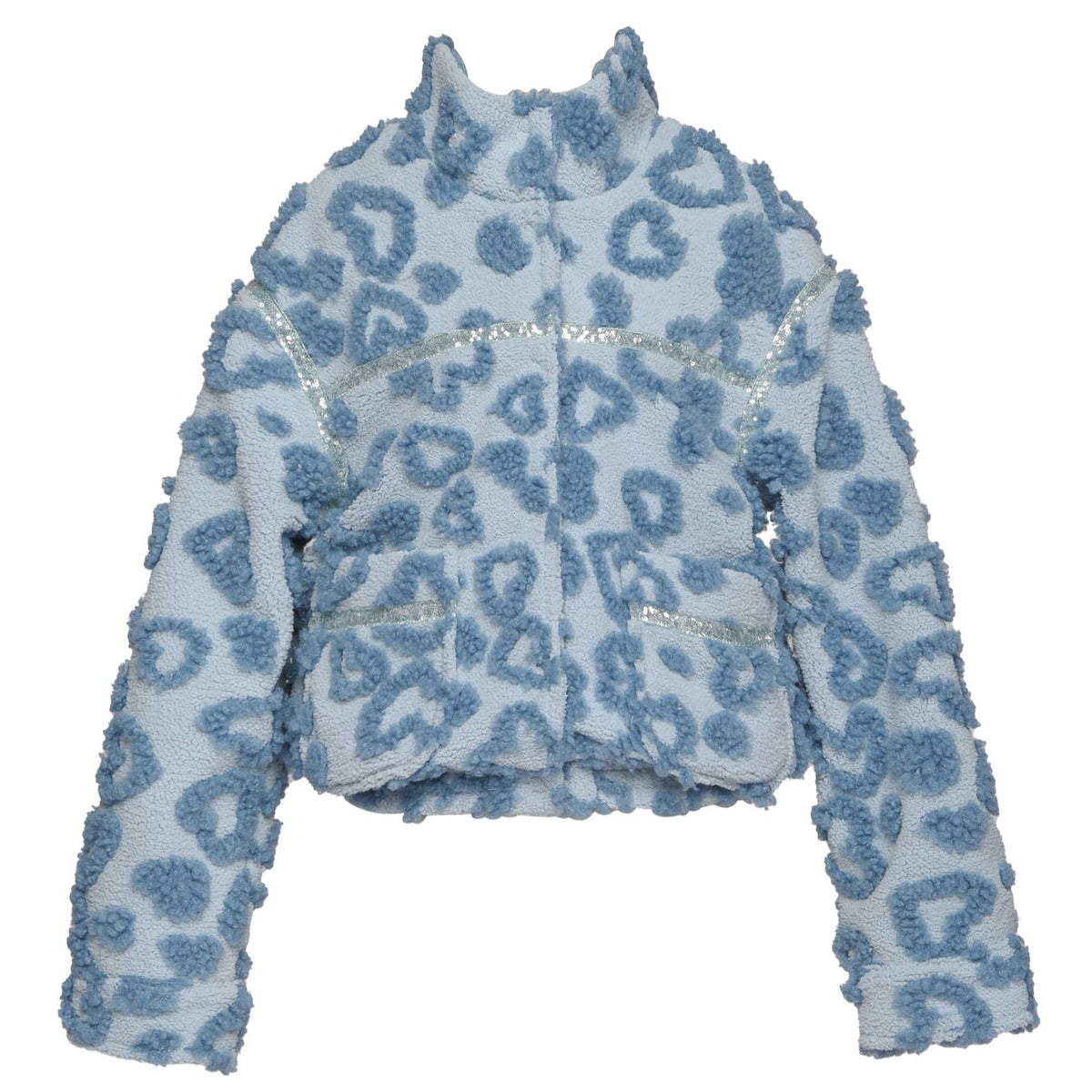 Heart Embossed Faux Sherpa Jacket, Hannah Banana - RSVP Style