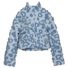 Heart Embossed Faux Sherpa Jacket, Hannah Banana - RSVP Style