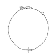 Cross Gold & Diamond Chain Bracelet, Sydney Evan - RSVP Style