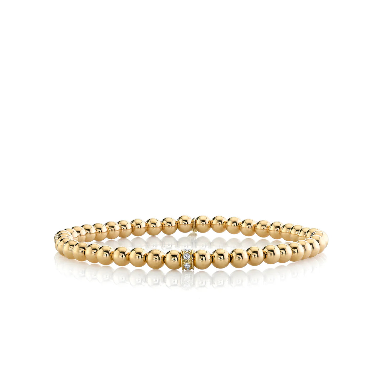Gold & Diamond Rondelle Gold Bead Bracelet, Sydney Evan - RSVP Style