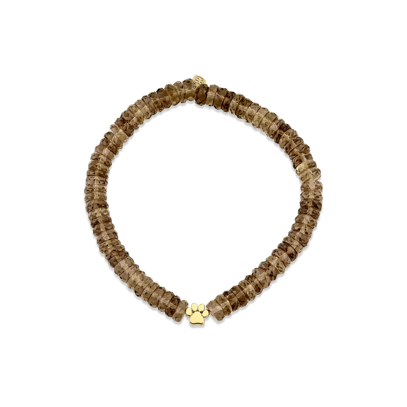 Paw Charm Smokey Quartz Bracelet, Sydney Evan - RSVP Style