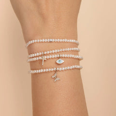 Gold & Diamond Rondelle Pearl Bracelet, Sydney Evan - RSVP Style