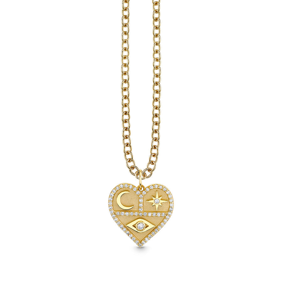 Gold & Diamond Heart Tricon Charm, Sydney Evan - RSVP Style