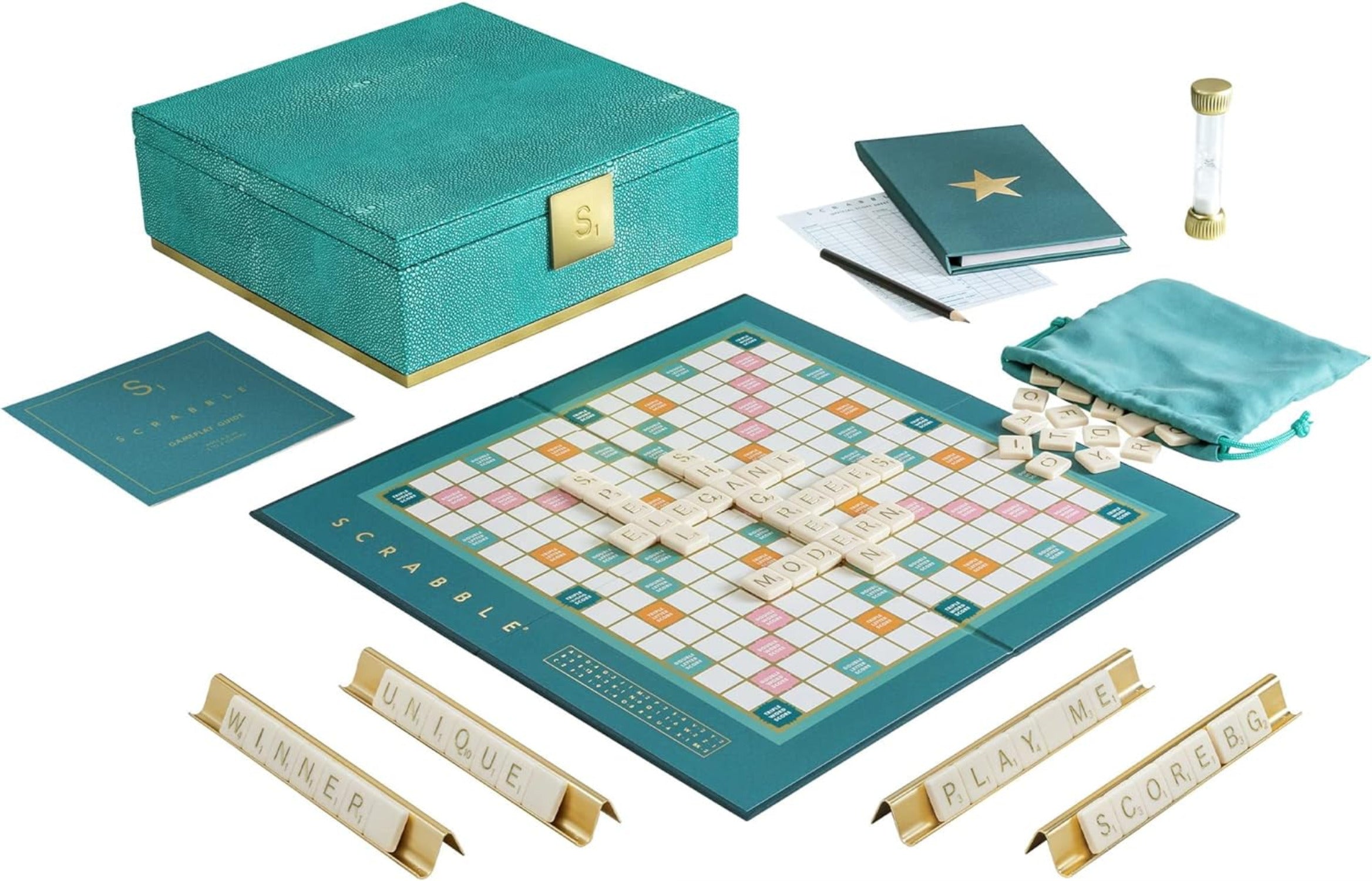 Scrabble Del Mar Shagreen Edition, WS GAME COMPANY - RSVP Style