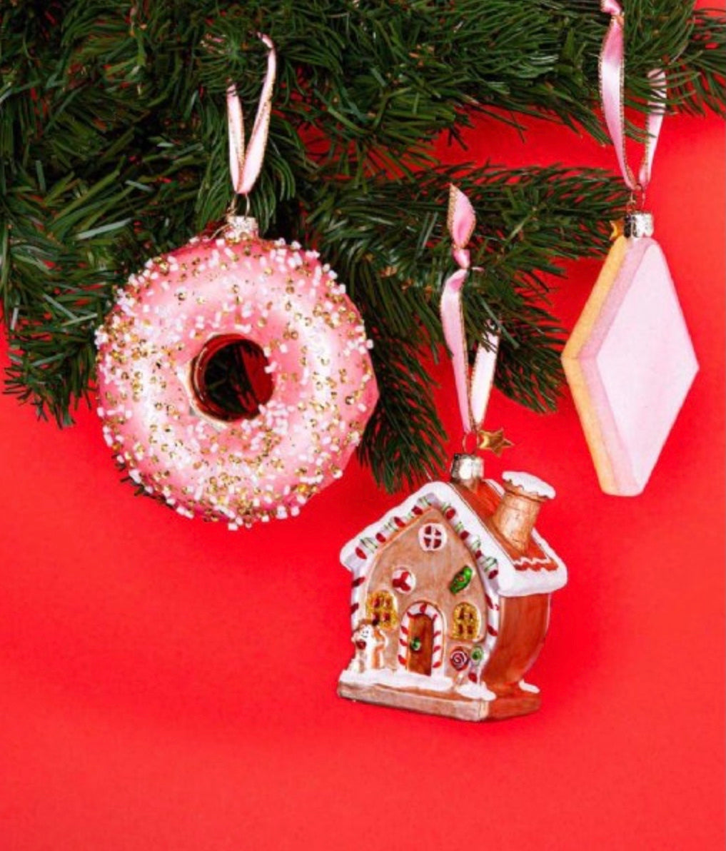 Gingerbread House Glass Ornament, VONDELS - RSVP Style