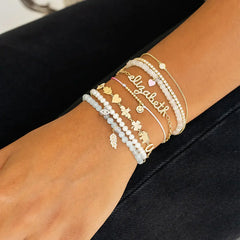 Tiny Disc Gold & Diamond Chain Bracelet, Sydney Evan - RSVP Style