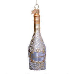 Champagne Diamond Bottle Glass Ornament, VONDELS - RSVP Style