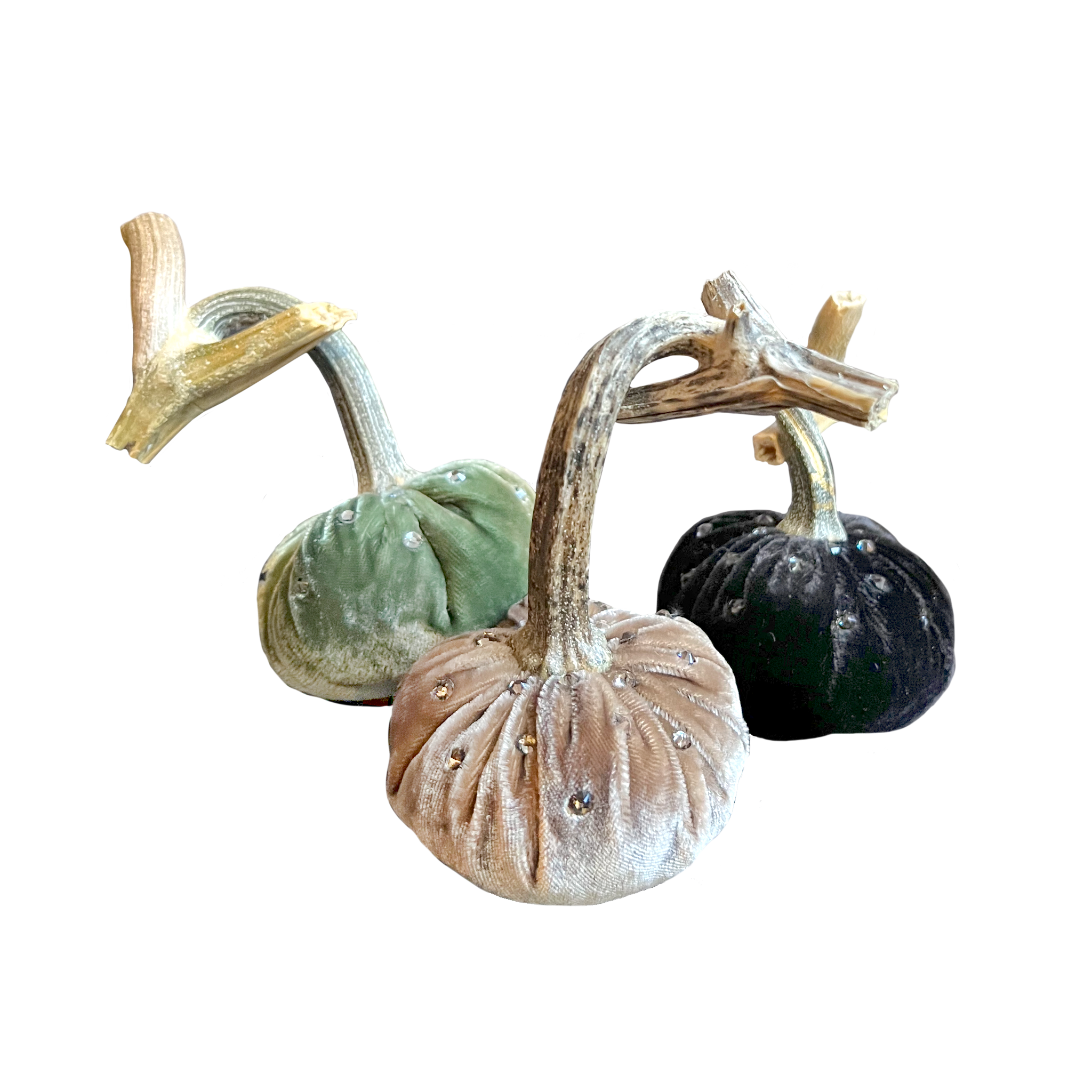 Mini Crystal Velvet Pumpkins, RSVP Style - RSVP Style