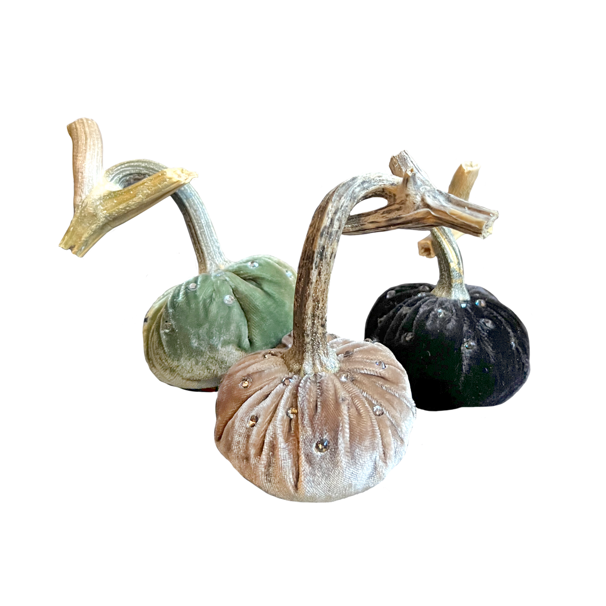 Mini Crystal Velvet Pumpkins, RSVP Style - RSVP Style