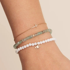 Cross Gold & Diamond Chain Bracelet, Sydney Evan - RSVP Style