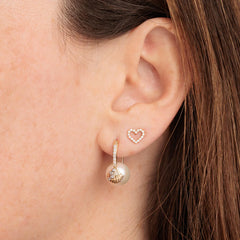 Heart Gold & Diamond Studs, Sydney Evan - RSVP Style