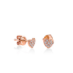 Heart Gold & Diamond Pave Studs, Sydney Evan - RSVP Style