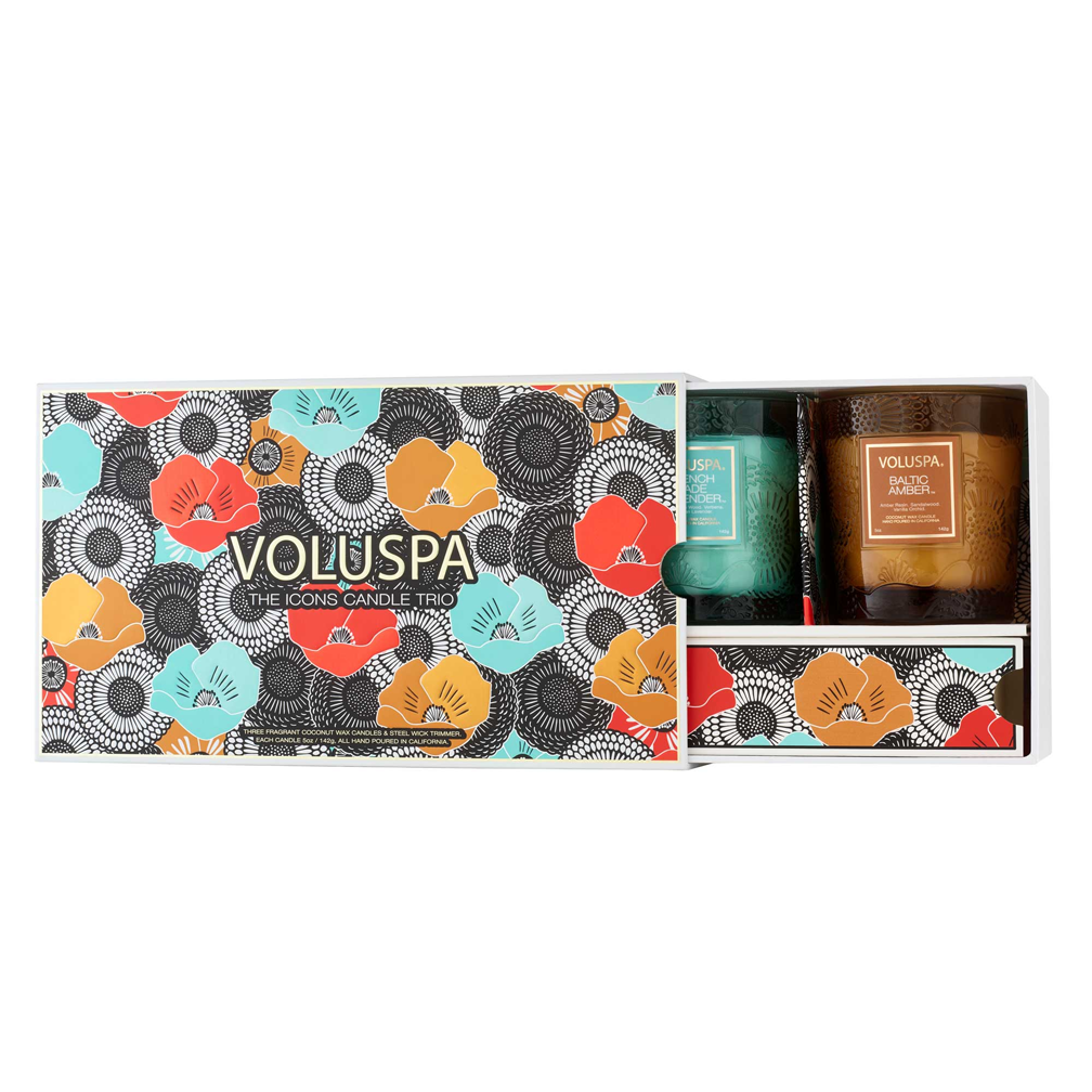 Icons Candle Trio and Wick-Trimmer Gift Set, Voluspa - RSVP Style