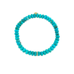 Gold & Diamond Rondelle Turquoise Bracelet, Sydney Evan - RSVP Style