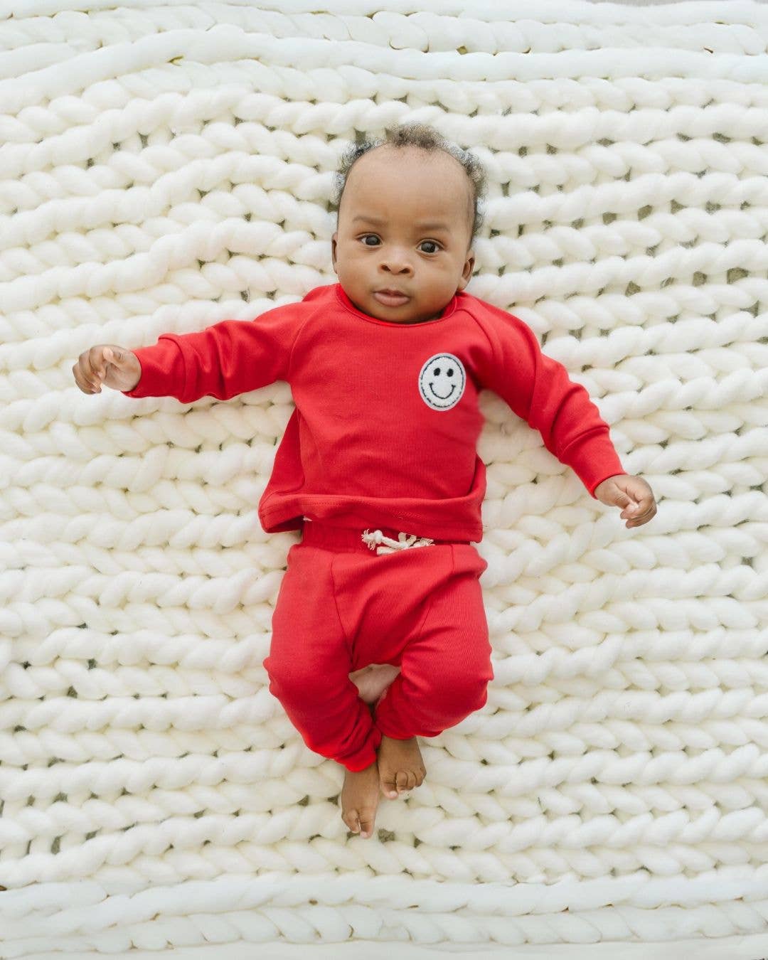 Smiley Red Lounge Set, Lucky Panda Kids - RSVP Style