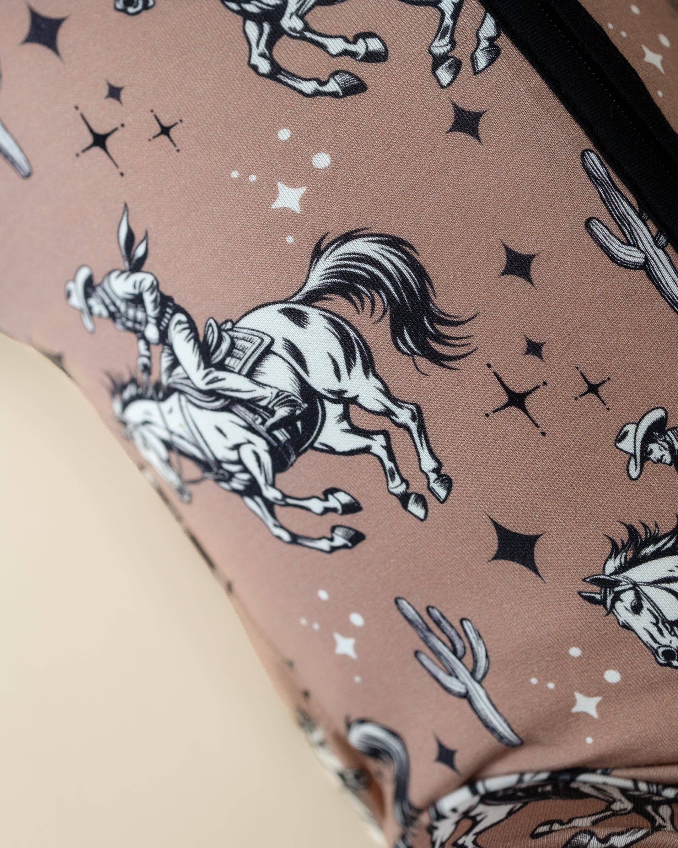 Bamboo Western Baby Zip Romper | Desert Cowboy, Lucky Panda Kids - RSVP Style