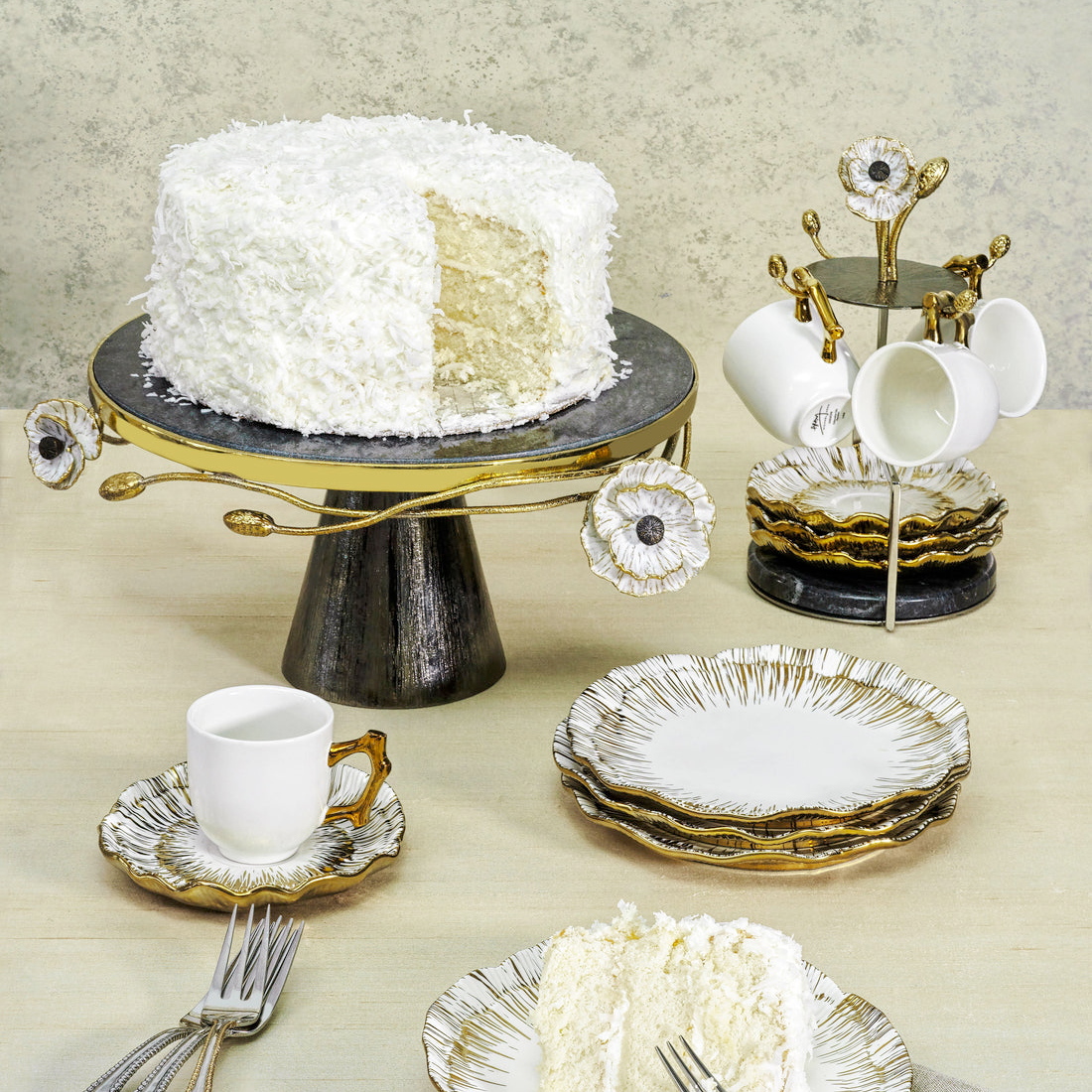 Anemone Cake Stand, MICHAEL ARAM - RSVP Style
