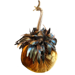 Bronze Feathered Velvet Pumpkin, RSVP Style - RSVP Style