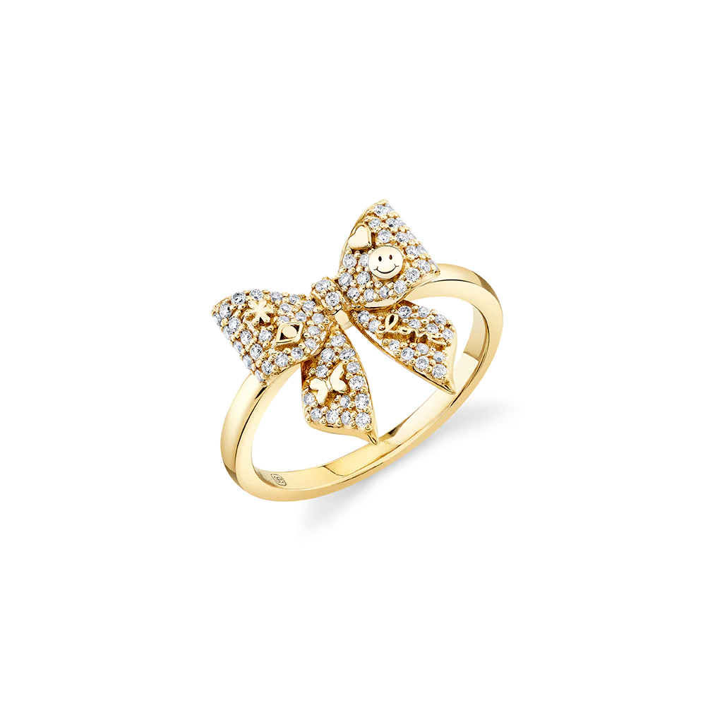 Bow Icons Gold & Diamond Ring, Sydney Evan - RSVP Style