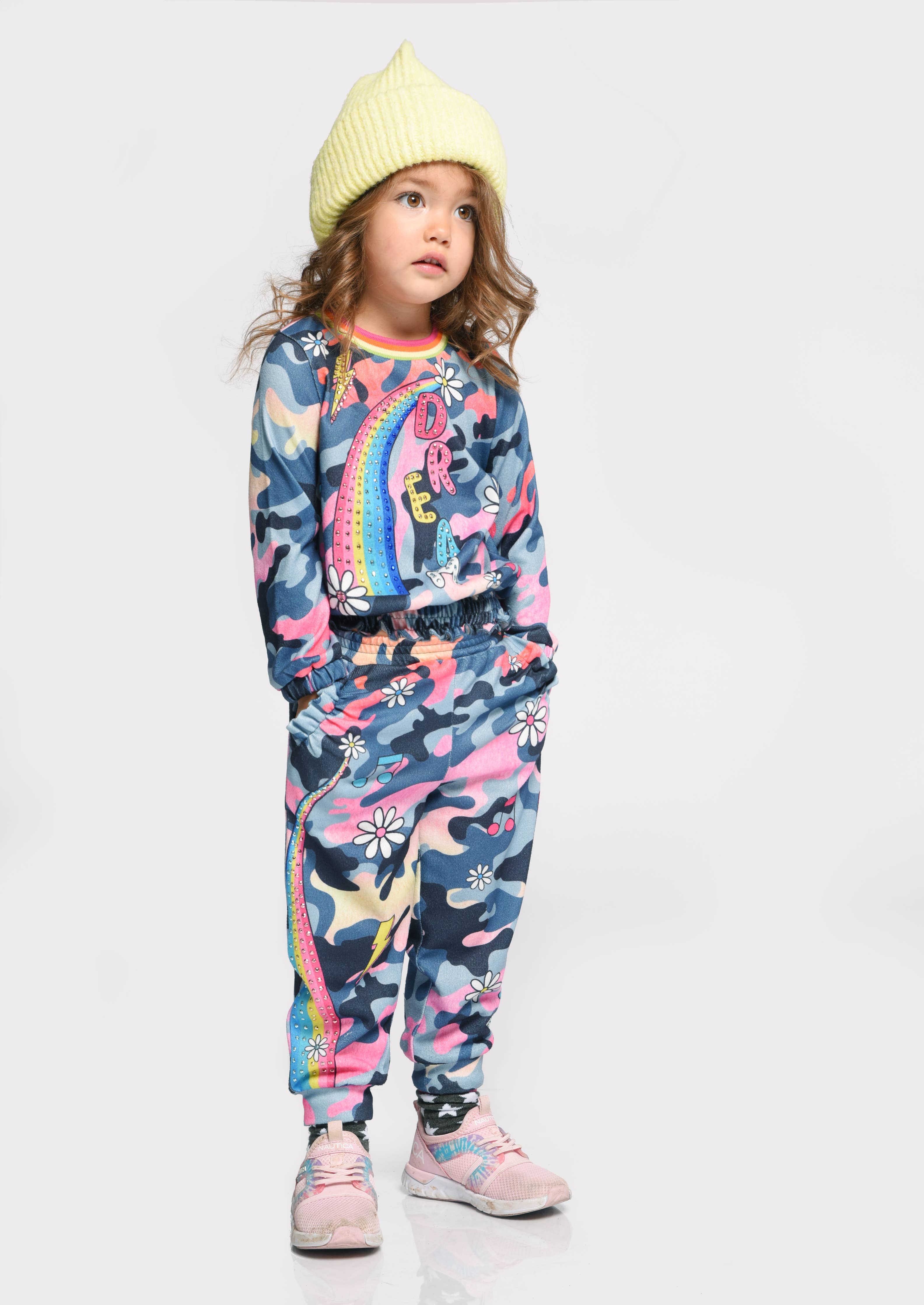 Rainbow Camo Dream Print Lounge Set, Hannah Banana - RSVP Style