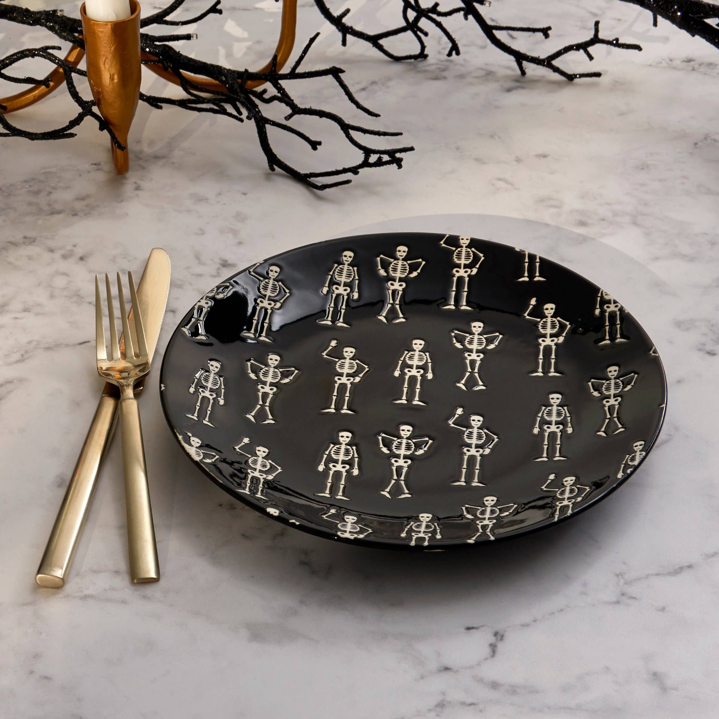 Skeletons Salad Plate, Primitives by Kathy - RSVP Style