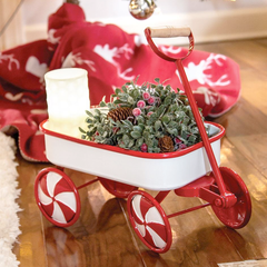 Candy Cane Metal Wagon, RSVP Style - RSVP Style