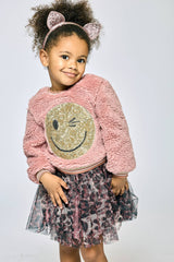 Sherpa Sequin Happy Face Dress, Hannah Banana - RSVP Style