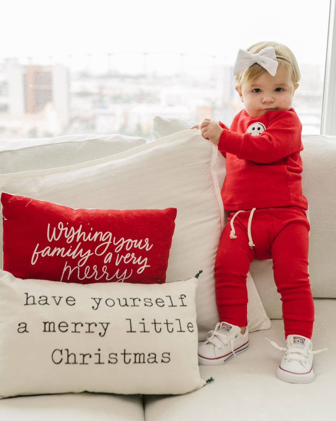 Smiley Red Lounge Set, Lucky Panda Kids - RSVP Style