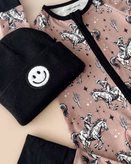 Bamboo Western Baby Zip Romper | Desert Cowboy, Lucky Panda Kids - RSVP Style