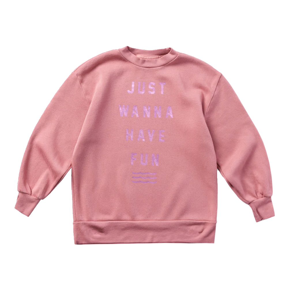 Just Wanna Have Fun Oversized Pullover, Sol Angeles - RSVP Style