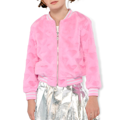 Fur Hearts Pink Bomber Jacket, Hannah Banana - RSVP Style