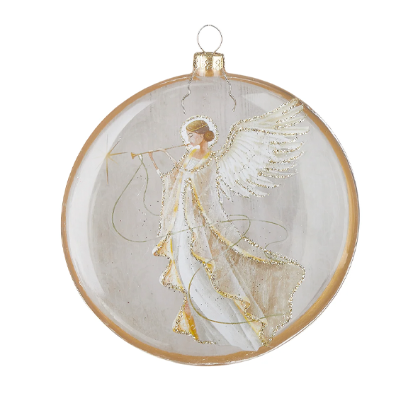 Holy Family & Angel Disc Ornament